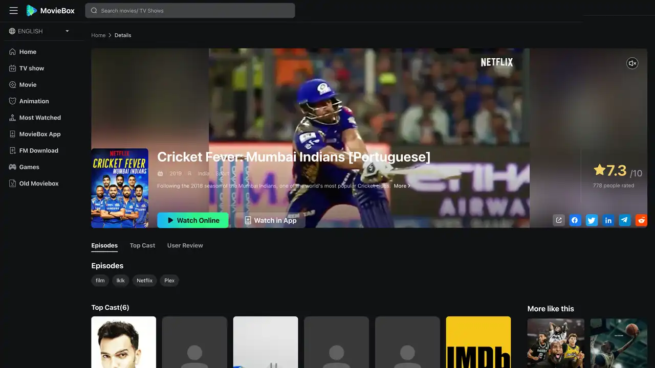 MovieBox App Download Updated V3.2 for Android | Latest 2026 Watch Live Sports on MovieBox